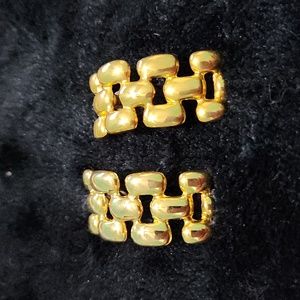 Gold tone earrings